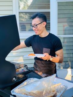 A picture of me BBQing